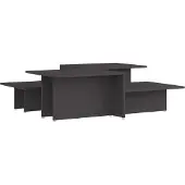 Syfax Tables basses 2 pcs Gris 111,5x50x33 cm Bois d'ingénierie
