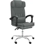 Syfax Fauteuil de massage inclinable de bureau Gris foncé Tissu