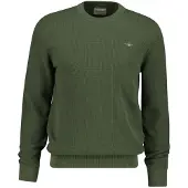 Gant Regular Fit Pull-over Col rondvert, Unicolore