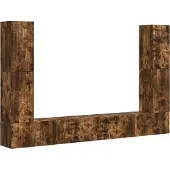 Syfax Ensemble meuble TV 8 pcs Chêne fumé Bois d'ingénierie