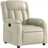 Syfax Fauteuil inclinable Crème Similicuir
