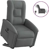 Syfax Fauteuil inclinable électrique gris foncé tissu