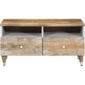 Syfax Table basse 80x54x40 cm bois de manguier massif