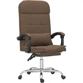 Syfax Fauteuil de massage inclinable de bureau Marron Tissu