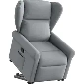 Syfax Fauteuil inclinable Gris clair Tissu