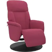 Syfax Fauteuil inclinable avec repose-pied rouge bordeaux velours