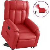 Syfax Fauteuil inclinable électrique rouge similicuir