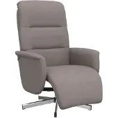 Syfax Fauteuil inclinable avec repose-pieds taupe tissu