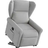 Syfax Fauteuil inclinable électrique gris nuage tissu