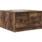 Syfax Table basse avec tiroirs chêne fumé 70,5x70x40 cm