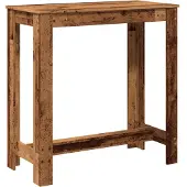 Syfax Table de bar vieux bois 102x50x103,5 cm bois d'ingénierie