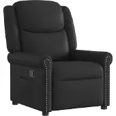 Syfax Fauteuil Relax Noir Brillant Similicuir