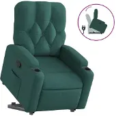 Syfax Fauteuil inclinable vert foncé tissu