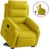 Syfax Fauteuil relax releveur jaune velours