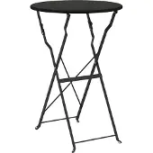 Syfax Table bistrot Anthracite Ø 50 x 71 cm Acier revêtu de poudre