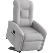 Syfax Fauteuil inclinable gris nuage tissu