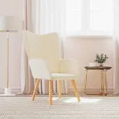 Prolenta Maison Exclusive - Fauteuil relax tissu crème