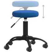 Syfax Chaise pivotante de bureau Bleu Velours