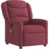 Syfax Fauteuil de massage inclinable Rouge bordeaux Tissu