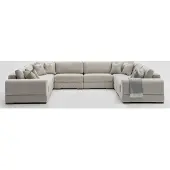 AEA Sofa U-Form Modern Design Luxus Wohnzimmer Big Grau Ecksofa
