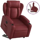 Syfax Fauteuil inclinable Rouge bordeaux Similicuir