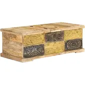 Syfax Table basse 100x50x35 cm Bois de manguier massif