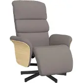 Syfax Fauteuil inclinable avec repose-pieds taupe tissu