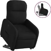 Syfax Fauteuil inclinable noir tissu