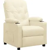 Syfax Fauteuil inclinable Crème Similicuir