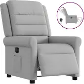 Syfax Fauteuil inclinable électrique gris nuage tissu