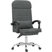 Syfax Fauteuil de massage inclinable de bureau Gris foncé Tissu