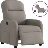 Syfax Fauteuil inclinable électrique Taupe Tissu