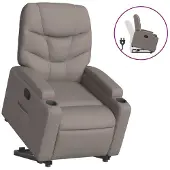 Syfax Fauteuil inclinable taupe tissu