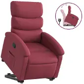 Syfax Fauteuil inclinable rouge bordeaux tissu