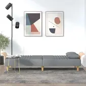 Prolenta Maison Exclusive - Canapé-lit avec accoudoirs, tissu gris clair