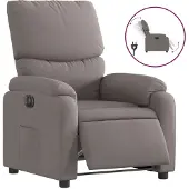 Syfax Fauteuil inclinable électrique Taupe Tissu