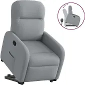 Syfax Fauteuil inclinable Gris clair Tissu