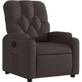 Syfax Fauteuil inclinable Marron foncé Tissu