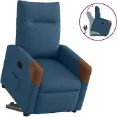 Syfax Fauteuil inclinable Bleu Tissu