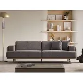 AEA Grauer Dreisitzer Luxuriöse Wohnzimmer Couchen Designer 3-Sitzer Sofa