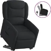Syfax Fauteuil inclinable noir tissu