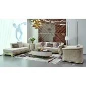 AEA Design Sofagarnitur Couch Couchtisch Sofa 6tlg. Wohnzimmer Set Beistelltisch