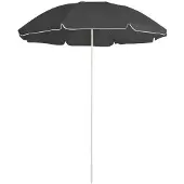 Syfax Parasol de jardin avec mât en acier anthracite 180 cm