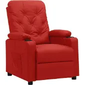 Syfax Fauteuil inclinable Rouge bordeaux Similicuir
