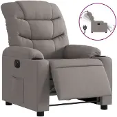 Syfax Fauteuil inclinable électrique Taupe Tissu