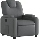 Syfax Fauteuil inclinable Gris Similicuir