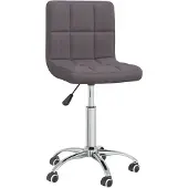Syfax Chaise pivotante de bureau Taupe Tissu