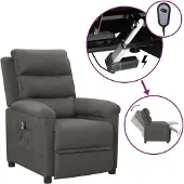 Prolenta Maison Exclusive - Fauteuil relax électrique gris foncé tissu