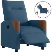 Syfax Fauteuil inclinable électrique Bleu Tissu