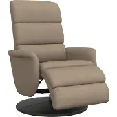 Syfax Fauteuil inclinable avec repose-pieds cappuccino similicuir